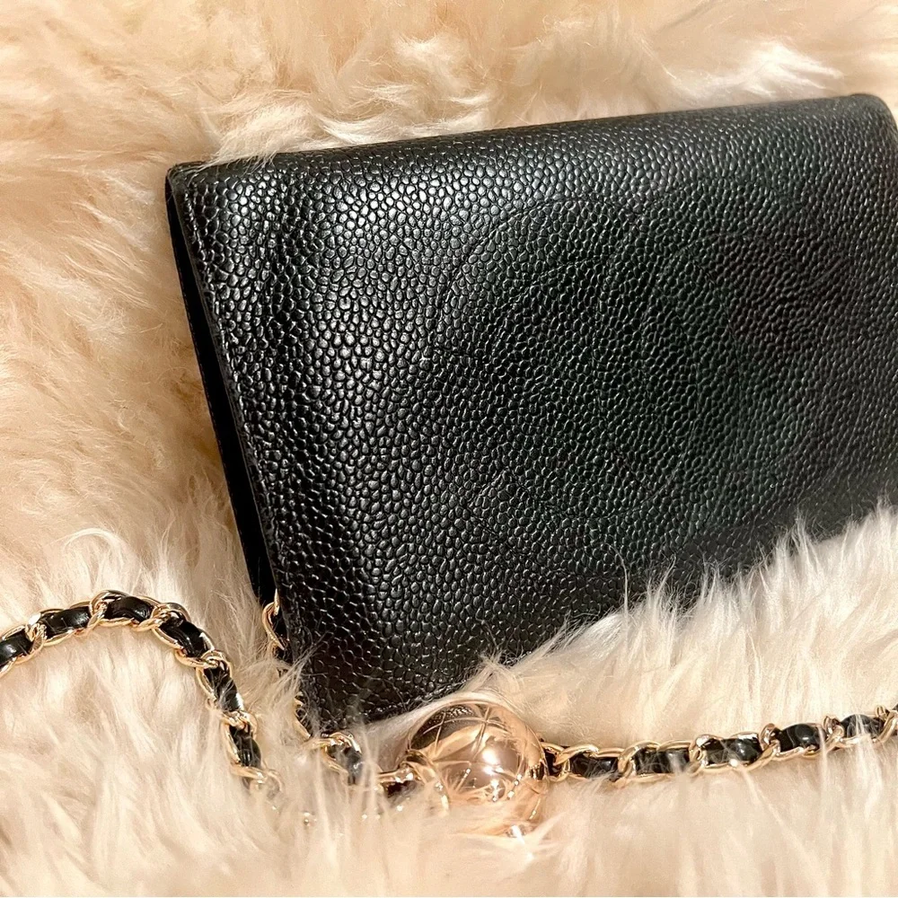 CHANEL‎ Black Wallet with Chain